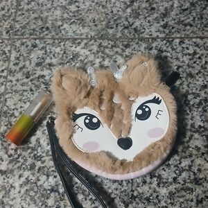 Adorable Betsey Joh Son ( Luv Betsey) Brown and White Kids Animal Purse